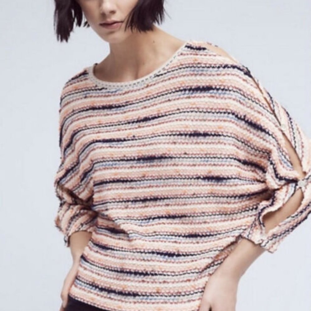 Anthro Postmark Boucle Malu Dolman Sweater M - Picture 2 of 6